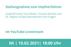 Mehr über den Artikel erfahren Stellungnahme zum Impfverfahren im YouTube-Livestream