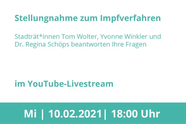 Mehr über den Artikel erfahren Stellungnahme zum Impfverfahren im YouTube-Livestream