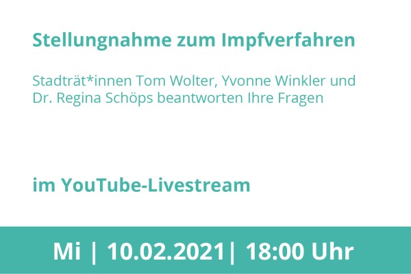 Stellungnahme zum Impfverfahren im YouTube-Livestream